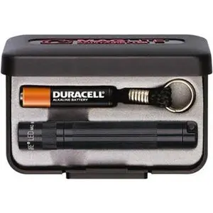 MAGLITE Clear LED Bulb, 47 Lumens, Mini Flashlight Black Aluminum Body, 1 AAA Alkaline Battery Included J3A012