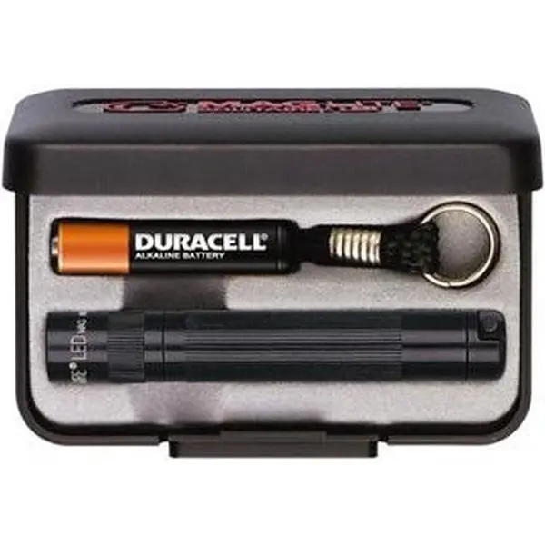 MAGLITE Clear LED Bulb, 47 Lumens, Mini Flashlight Black Aluminum Body, 1 AAA Alkaline Battery Included J3A012