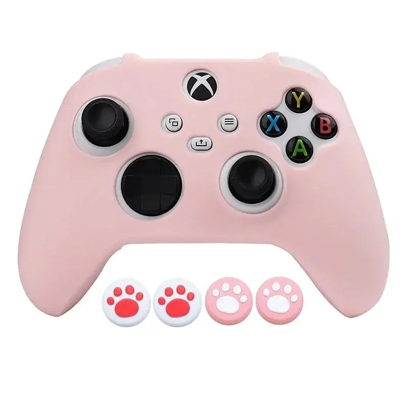 Pink Soft Silicone Protective Case For Xbox Series S / X Controller Skin Gamepad Cover Games Accessories for XSX Joystick Cases Game Console Accessories Gaming Console Accessory
