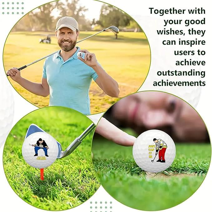 4 Pcs Funny Golf Balls for Men Adult Humor, Novelty Golf Practice Balls, Unique Golfer Gag Gift Set for Dad Husband Boyfriend, Funny Golf Gifts for Coworkers Golf Lovers