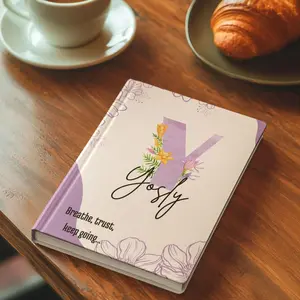 Personalized Floral Journal - Breathe, Trust, Keep Going, Custom Notebook, Gift for Her, Inspirational Gift, Journal for Mama, Gift for Mama