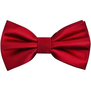 Pre-tied Adjustable Bow Tie for Men Formal Solid Tuxedo Bow Tie