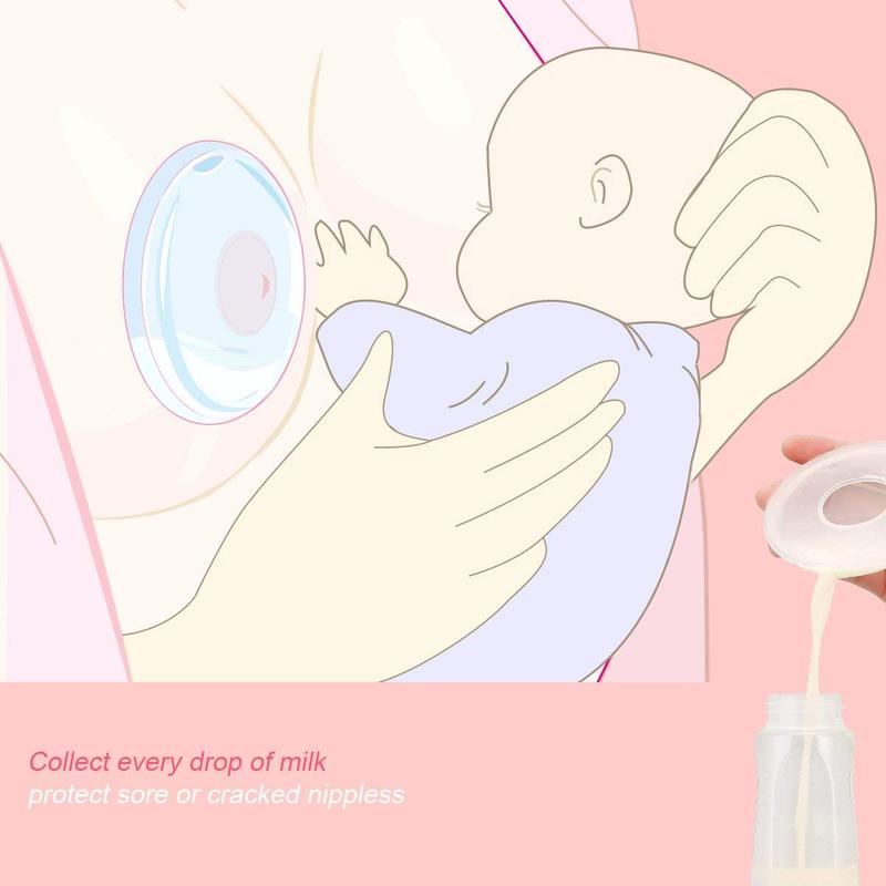 Nursing Cups for Breastfeeding Moms, Milk Saver Shells to Catch Leaks, Soft Silicone, BPA-Free, Reusable Breast Milk Collector (Pack of 2) Nursing Cups for Breastfeeding Moms, Milk Saver Shells to Catch Leaks, Soft Silicone, BPA-Free, Reusable Breast Milk Collector (Pack of 2)