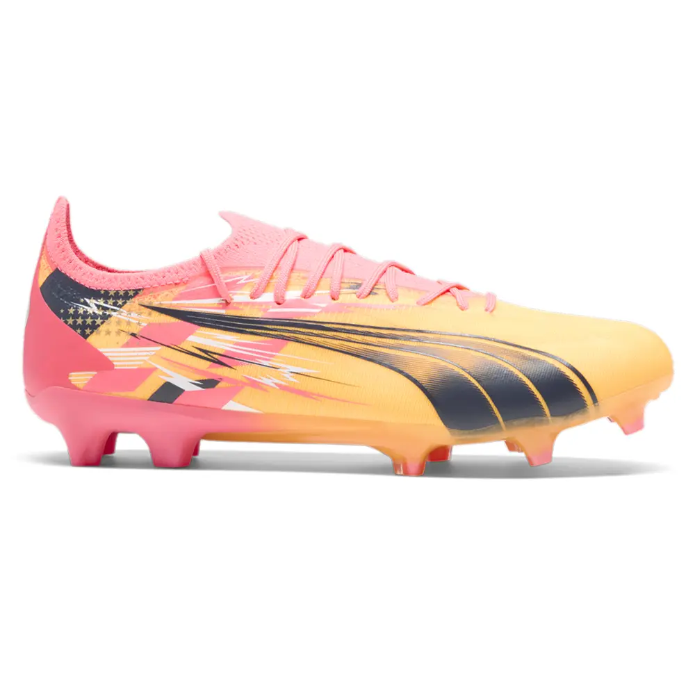 PUMA Mens Ultra Ultimate Christian Pulisic Firm GroundArtificial Ground Soccer Cleats Cleated, Firm Ground - Orange
