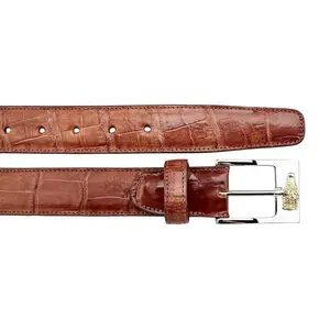 Alligator Belt in Cognac