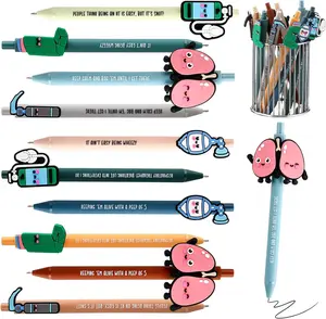 Nurse Gifts Funny Nurse Pens Gifts for Nurses and Doctors Respiratory Therapist Gifts Emotional Support Inspirational Gifts Retractable Pens Smooth Writing for Nurse Week Graduation Respiratory Office RT Nursing Doctors