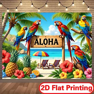 2D Flat Printed Polyester Party Backdrop Banner for Birthday, Wedding & Anniversary