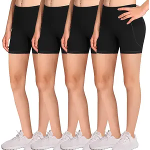 Volleyball  Shorts for Girls Spandex Compression Shorts with Pockets for  Dance Yoga and Athletics