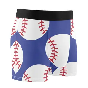 Men's Underwear Boxer Briefs Baseball Pattern Blue Underwear