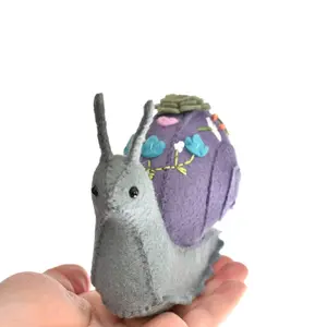 DelilahIris Felt Snail Sewing Pattern - Make Your Own Felt Animals Fiber Arts Craft Project