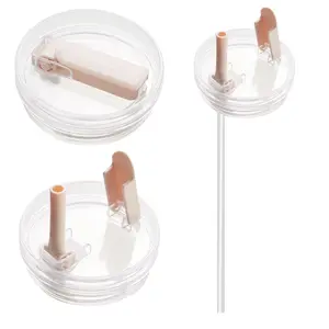DIPESI  2 Pcs 40oz Tumbler Detachable Flip Straw Lid for Stanley Cup Accessory, Leak Lids Kitchen Essentials Drink Lids，Great home item