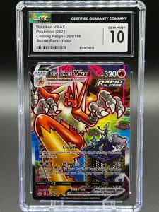 Pokemon TCG Blaziken VMAX | Chilling Reign 201/198 | CGC Graded GEM MINT 10