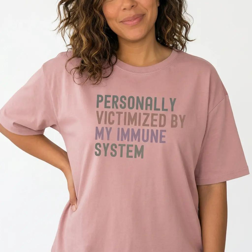 Personally Victimized By My Immune System Shirt Women Funny Autoimmune Graphic Tee