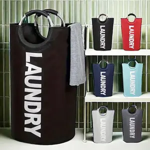 Large Capacity Laundry Basket, 1/2 Counts Waterproof Laundry Basket with Handle, Foldable Laundry Basket for Bathroom, Laundry Room, Balcony, Dormitory, Laundry Organizer