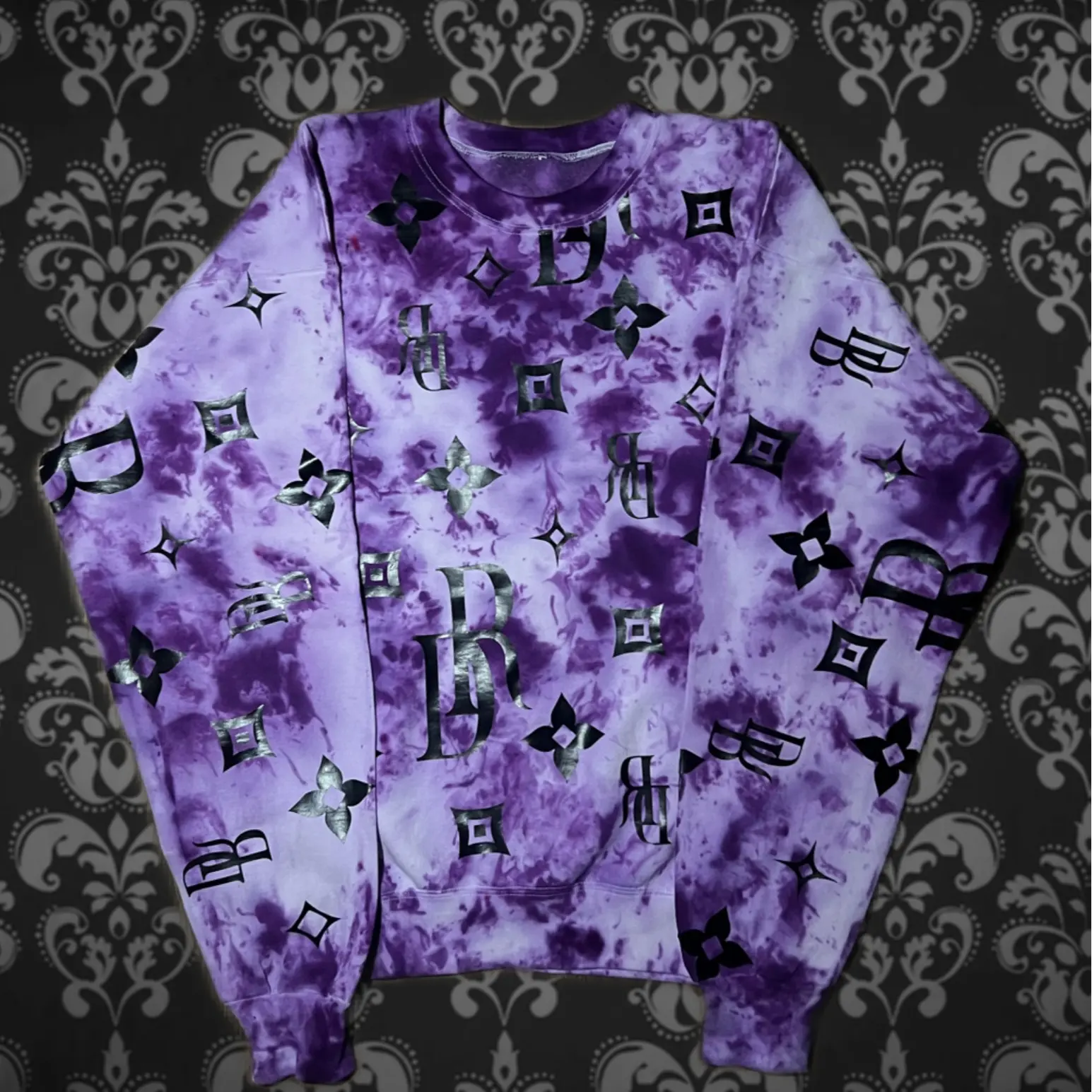 ClouD Tie Dye Amethyst Luxury Purple Black  DeFer