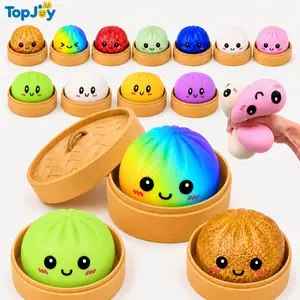 TopJoy Dumpling Squishy Toy, MID-YEAR SALE, Mystery Dumpling Squishy Box, Fidget Sensory Stress Ball for Adults & Teens, Squeeze Stress Relief Toy, Easter Basket Stuffers & Stocking Stuffers