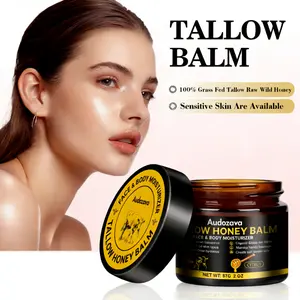 Honey & Beef Tallow Face Cream - Gentle Formula with Natural Extracts, Hydrates Dry Facial Skin, Soothes Rough Areas, Non-greasy & Fast-Absorbing, Suitable for Daily Morning & Night Skincare Routine.