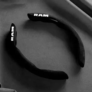 2pcs Suede Leather Car Steering Wheel Cover For Dodge SRT Ram Journey Charger Challenger Caliber Durang Auto Accessories(Sheet)