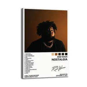 Nostalgia (Rod Wave Album)Art Canvas Posters Photos Wall Decorations Canvas Printing Living Room Bedroom Decoration Wall Decoration Printing Office Aesthetic Posters