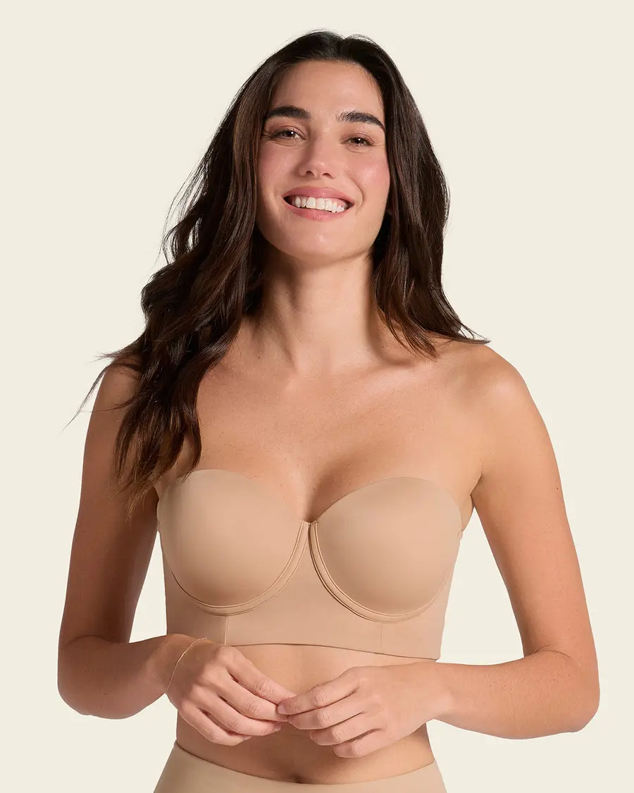 011911 Strapless Long Line Push-Up Bra