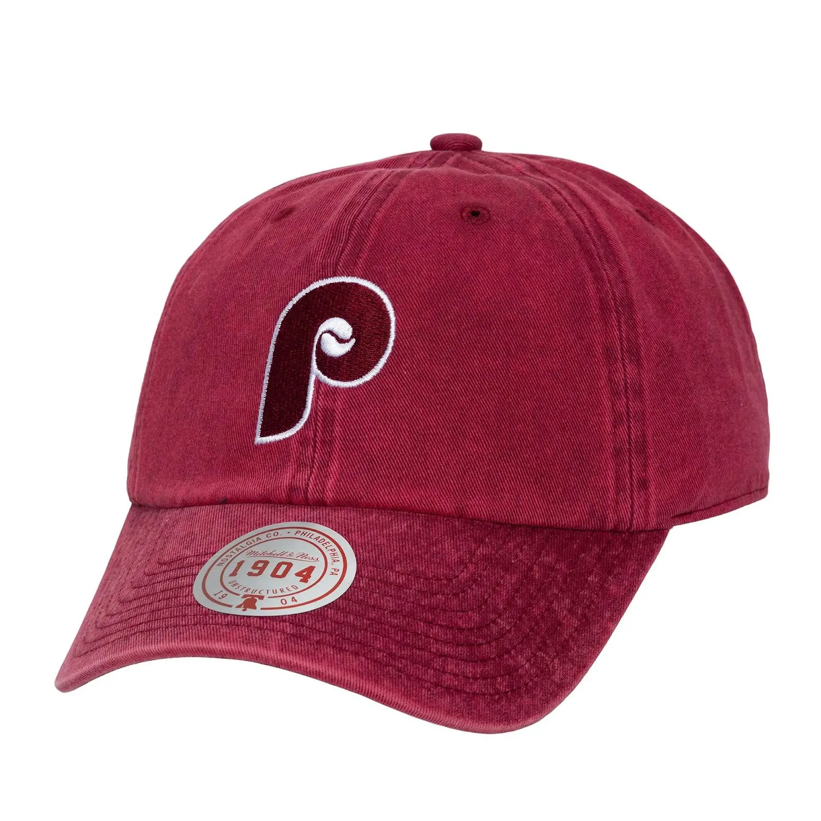 Philadelphia Phillies Burgundy Cooperstown Legendary Strapback Adjustable Hat MLB Throwback Cap Fan Gear Mitchell & Ness
