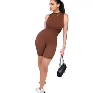 New Arrival 2026 Women's Fashion Set, Sleeveless Fitted High-Waist Sports Jumpsuit for Summer