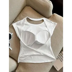 Women's Summer Solid Color Backless Versatile S Tank Top