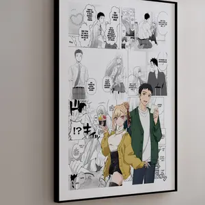 Manga Poster - Marin Kitagawa & Gojo Wakana - Curated Manga Panels - Digital Print