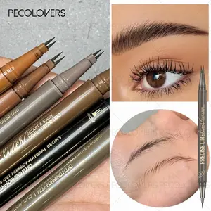 1PC Double-ended Eyebrow Pencil and Eyeliner, Silky, Waterproof and Smudge-proof, Long-lasting, Volumizing Eyebrow Enhancer, Filled with Sparse Eyebrows, Quick Eyebrow Painting Enhance Eyebrow Color