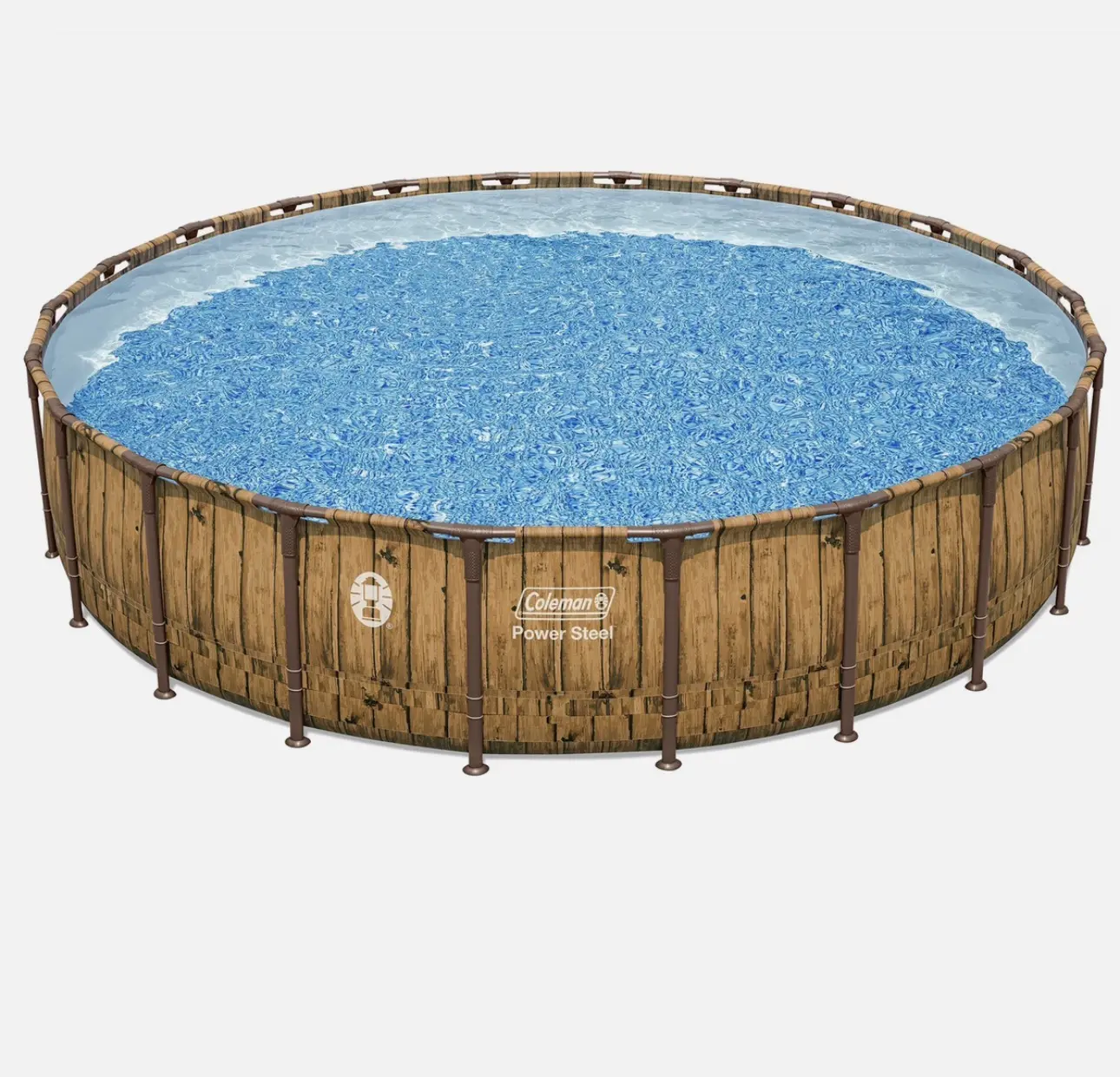 Coleman Power Steel 22' x 52" Round Metal Frame Above Ground Pool Set
