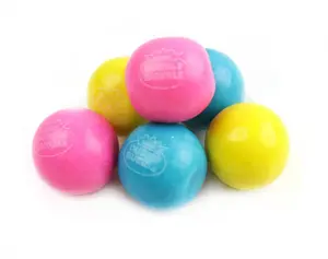 Cotton Candy Gumballs, Dubble Bubble - Cherry, Lemon & Blue Raspberry Flavors,  Bulk Candies, 12-Month Shelf Life, Refill Pouch Sweet Snack