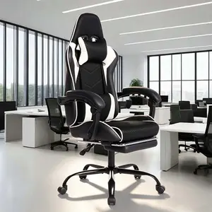 【Bellemave】DEEPfurniture E-sports Gaming Chair Sports Car Driving Seat PU Material Moulded Sponge Comfortable and Safe With Massage Black
