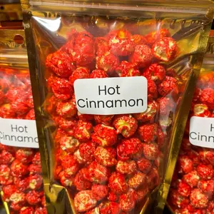 Omar’s Famous Popcorn - Gourmet Popcorn - Hot Cinnamon Flavor - Snack, Crunchy, Crispy