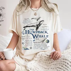 Humpback Whale Comfort Colors Shirt, Ocean Bio Lover Tee, Animals Gift