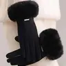 Women's Touchscreen Gloves, Waterproof Soft Fleece Lined Wool Inner, Seamless Knit Glove, Winter Outdoor Warm Essential, Commuting Party Cycling Halloween, Gloves for Cold Weather
