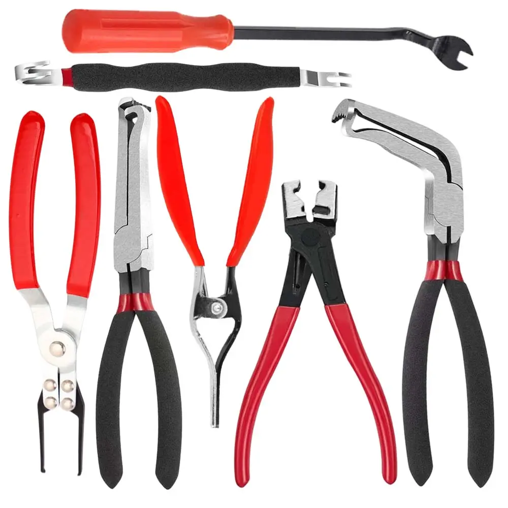 Electrical Disconnect Pliers, 7PCS Electrical Disconnect Pliers for Cars, Connector Removal Tool for Push Tab Style Plugs