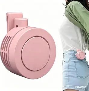 Mini Waist Clip Fan, 360° Rotation Portable Shirt Fan, Hands-Free Bladeless Neck Fans, USB Rechargeable 3 Speeds Personal Air Cooler for Outdoor Work, Farming, Hiking, Camping,