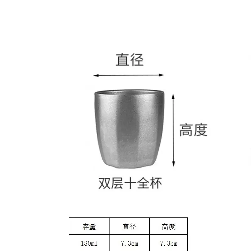180ml   Retro Double layered Ten Full Cu