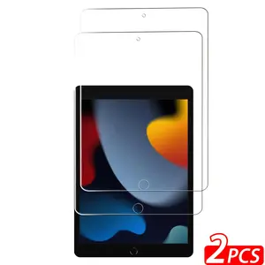 2-Pack iPad 7/8/9th Gen (2021) Tablet Screen Protector, 10.2-Inch HD Tempered Glass, Scratch-Resistant, Compatible with iPad 8th Gen (2019), High Hardness