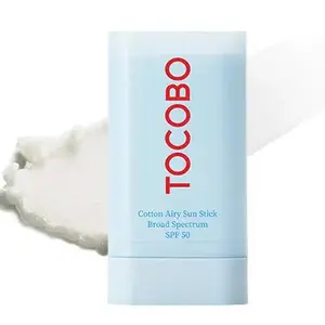 [TOCOBO] Cotton Airy Facial Sun Stick, Broad Spectrum SPF50, Lightweight Non-Sticky Matte Finish Sun Protection for Face and Body