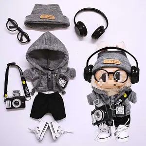 Clothes for Dolls - 7 Set 17cm Doll Clothes for Labooboo, Premium Stylish Outfit with Accessories for Play & Display（No Doll）