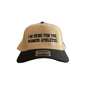 Otto Classic Fit Mid Profile Cap - "I'm Here For The Women Athletes" Embroidery, Cotton Material, Comfortable & Versatile Design