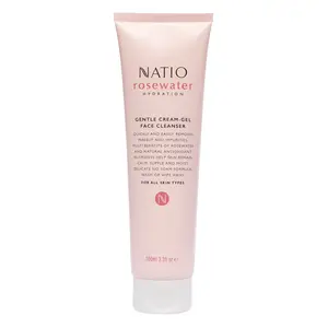 Rosewater Gentle Cream-Gel Face Cleanser by Natio for Women - 3.3 oz Cleanser