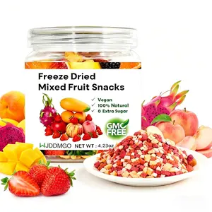 Freeze Dried Mixed Fruit Snacks 4.23oz (120g) Crunchy Tropical Fruit Blend Strawberry Apple Mango Dragon Fruit Peach  No Added Sugar