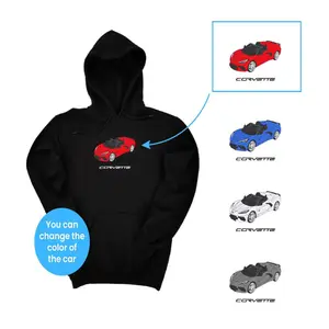 Corvette Custom Color Embroidered Unisex Automotive Hoodie/Crewneck Sweater