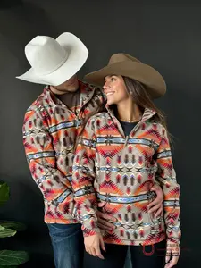 POWDER RIVER OUTFITTERS WOMEN AZTEC PRINTED FELECE PULLOVER DW91C01822