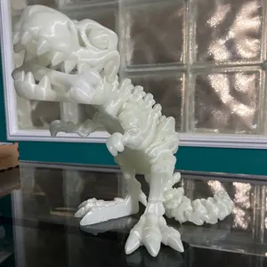 Glow in the dark green skeleton trex 3D print