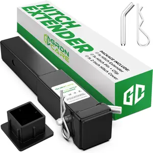 Trailer Hitch Extension with Pin & Cover – Heavy‑Duty Trailer Hitch Extender for 2 Inch Receiver, Supporting 3,500 lb GTW & 350 lb Tongue Weight, Anti‑Rattle