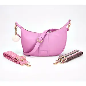 Pom Pom London Leather Sutton Crescent Crossbody