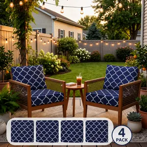 4/8/12 Pcs Stretch Patio Cushion Covers 20-27 Inch Outdoor Sofa Slipcovers Elastic Anti-Slip Washable Pet Friendly Covers for Backyard Patio Furniture Summer Outdoor Living Patio Makeover Housewarming Gift